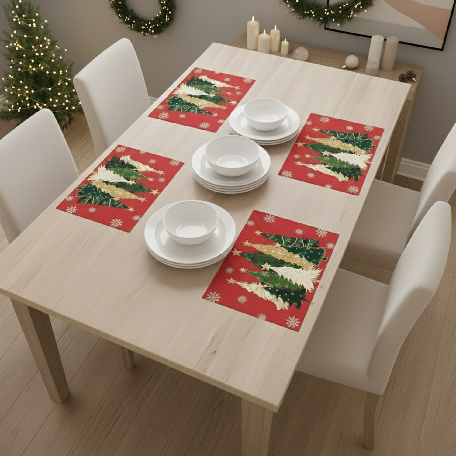 AEROHAVEN Christmas Dining Table Placemats for Festive Home Décor and Gifting