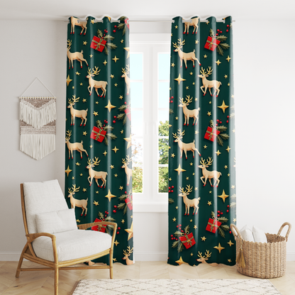 AEROHAVEN Velvet Christmas Curtains for Festive Home Décor and Gifting