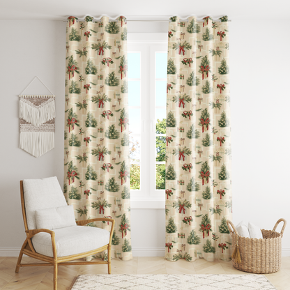AEROHAVEN Velvet Christmas Curtains for Festive Home Décor and Gifting