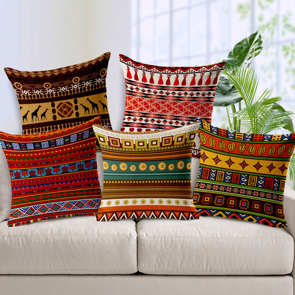 Set of 5 Jute Cushion Covers